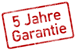 5 Jahre Garantie